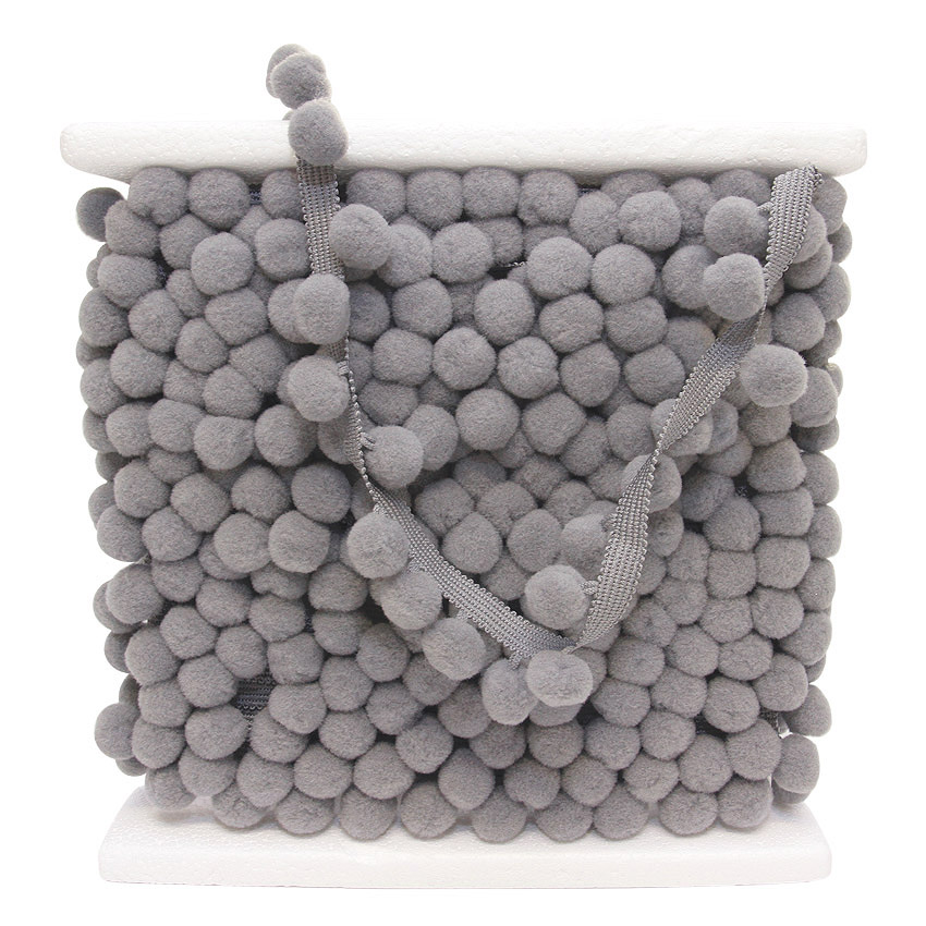 Iso POM POM-nauha, harmaa (DT012V)